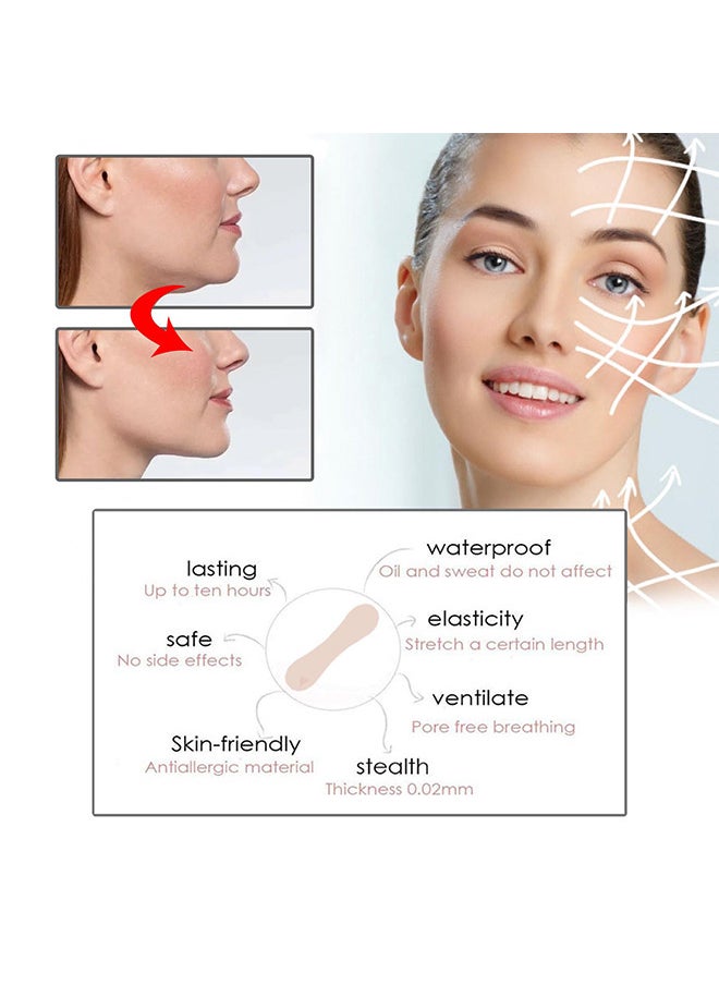 Jaysuing - V Shaped Invisible Tape 100 Pieces Soft Elastic Face Adhesive Tape High Viscosity Strong Elasticity Invisible And Easy To Use For Women - Image 1