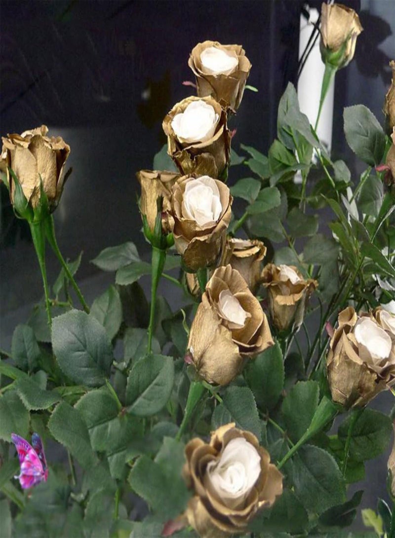 GGOOT 150Pcs/1 Pack Rare Golden Rose Flower Seeds, Garden Yard Bonsai Home Decoration - Image 3