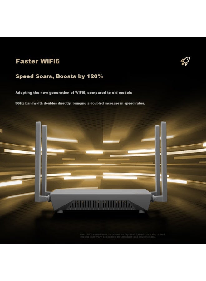 U-speed Wifi6 Ax3000 Gigabit Wireless Home Router With Hisilicon Chip, Dual-band 5g Wall-penetrating Mesh Whole-house Networking Kit, Built-in Signal Amplifier For Coverage Enhancement - Image 3
