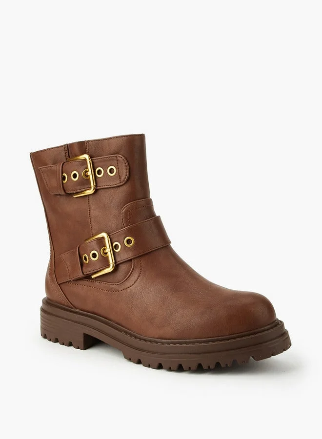 Flora Bella By Shoexpress Women's Buckle Accent Ankle Boots