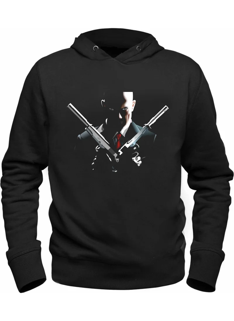 Alfa Tshirt Hitman Printed Black Sweatshirt