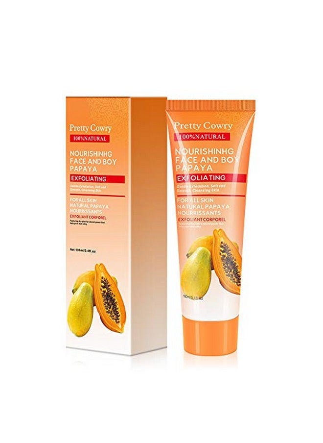 Inspired Capital L - Pretty Cowry Exfoliating Peel Gel With Coconut/Papaya/Cucumber/Extract Face And Body Facial Exfoliator Instantly Removes Dead Skin Cells Revealing A Clear Refreshed Face 100Ml (Papaya) - Image 1