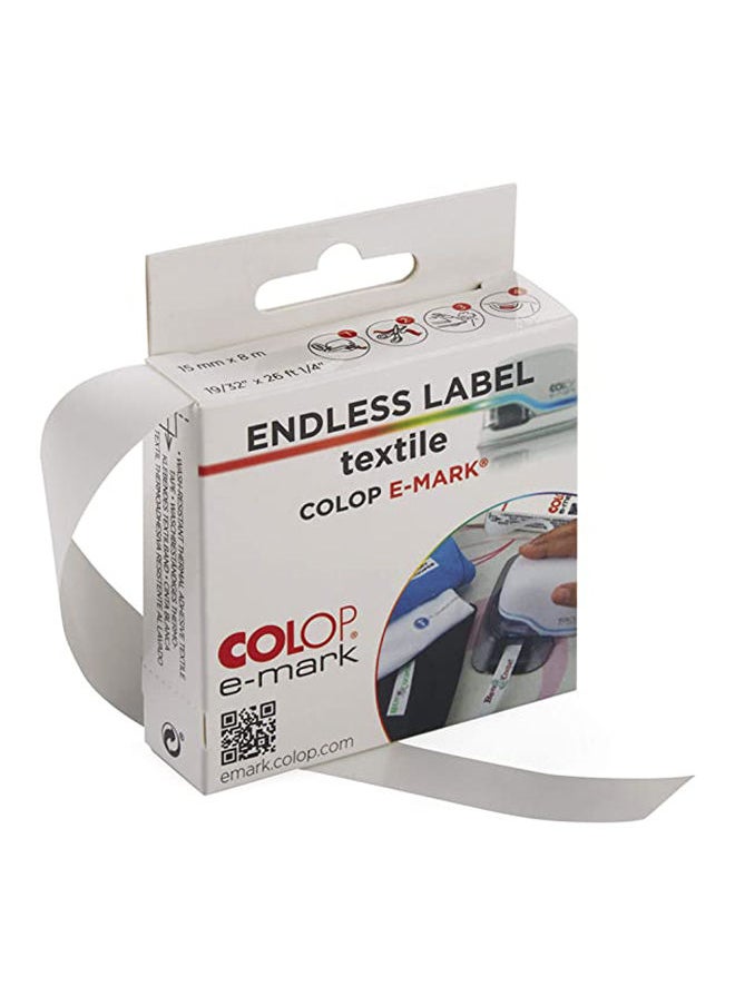 Colop ملصق E-Mark Endless Label باللون الأبيض اللامع 