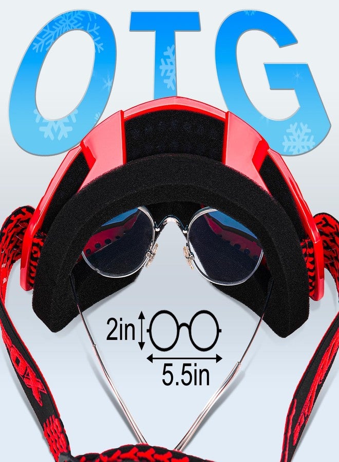 بات فوكس نظارات باتفوكس للتزلج على الجليد، مناسبة للرجال والنساء، توفر حماية كاملة من الأشعة فوق البنفسجية، مضادة للضباب، وحزام مانع للانزلاق. - Image 4