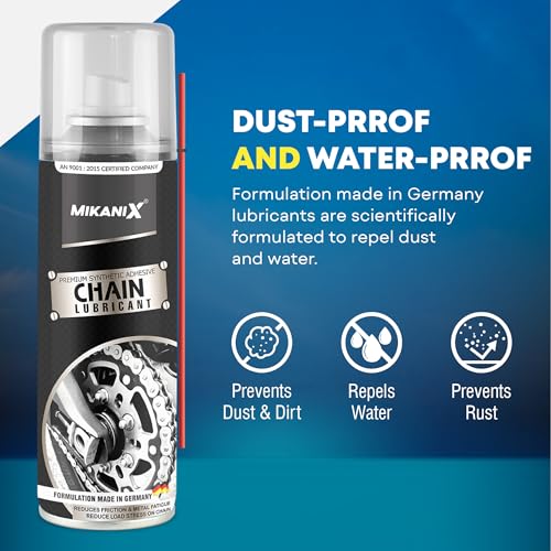 MIKANIX Bike Chain Lube/Lubricant Spray Cleaner For All Chain Type | Lubrication | Rust & Corrosion protection | Prevent Chain breakage | Noise (500 ml) - Image 4