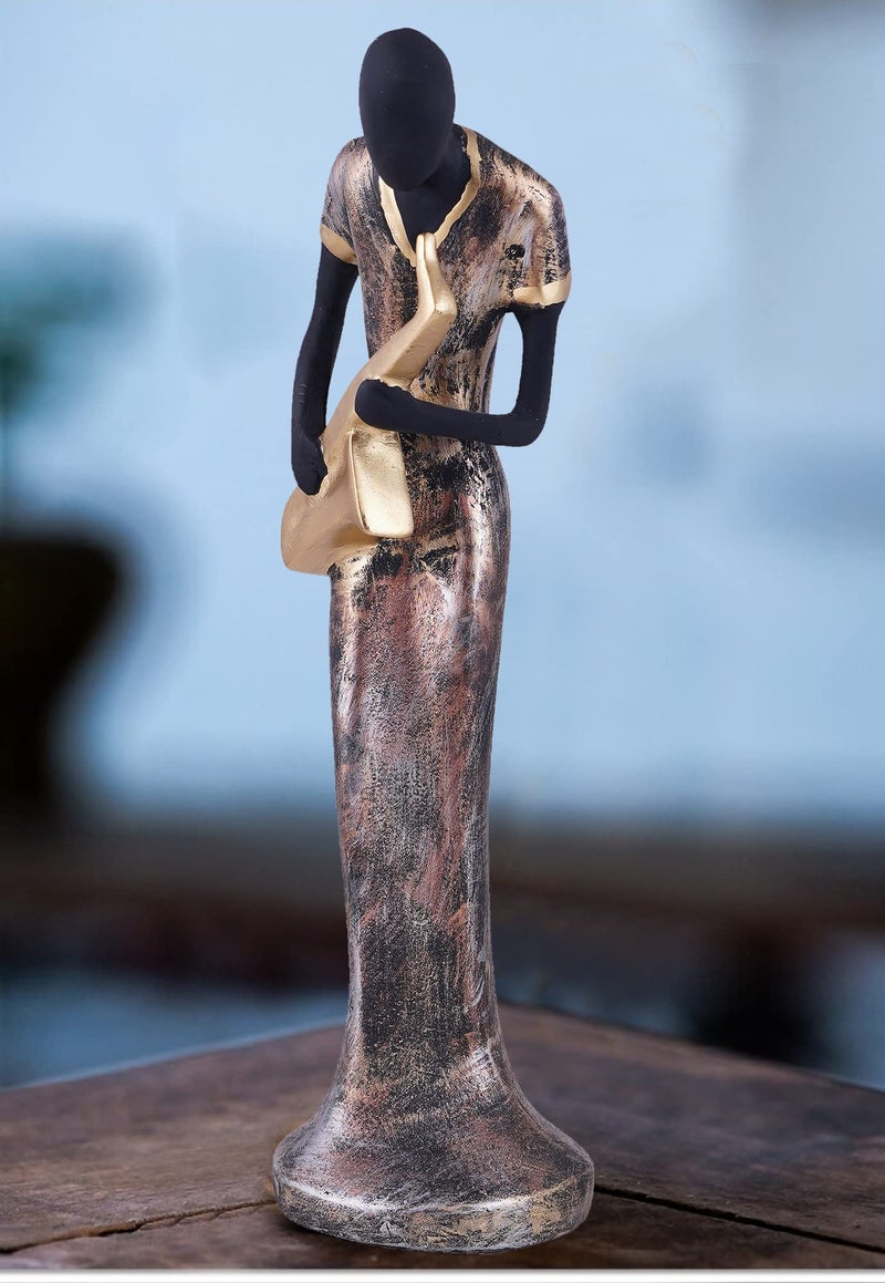 ZART Lady Hand in Saxophone Figurines Musical Instrument Showpiece for Living Room Decor, Home Shelves Decorative Showpiece (Multicolor) - Image 1