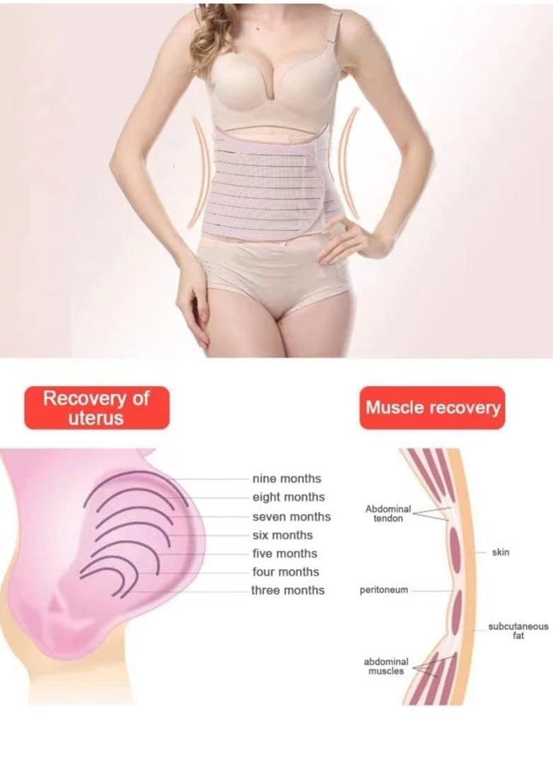 Generic 1pc Belly Band - Breathable Postpartum Shapewear for Recovery Belly/Waist/Pelvis Belt | Beige Belly Bands (One-Size)  - Image 5