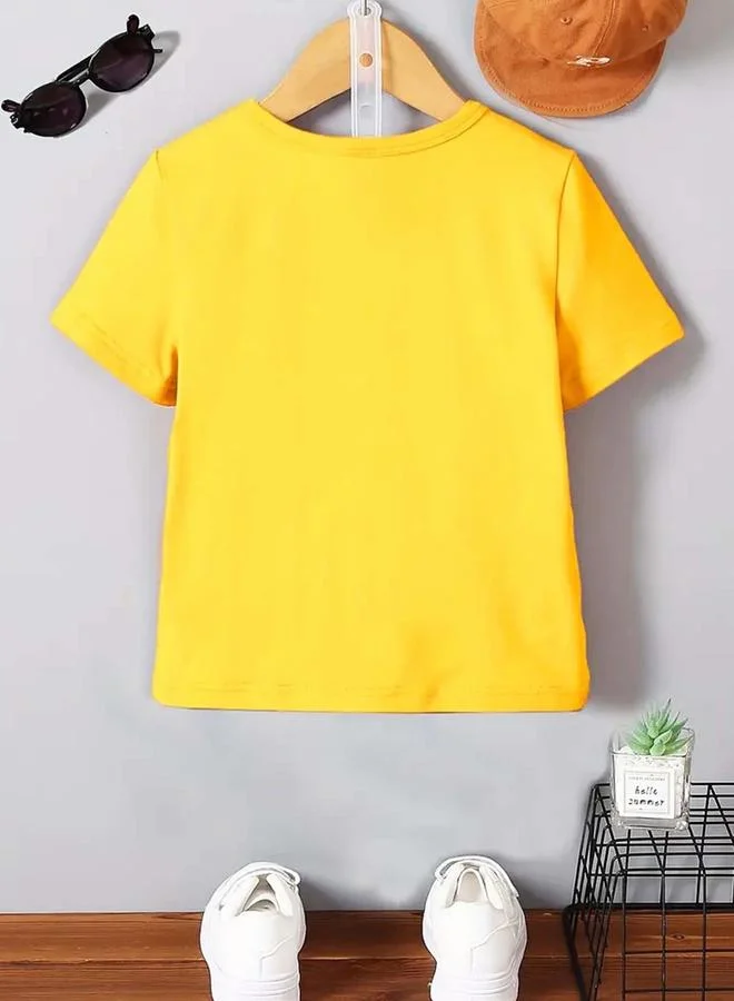 Take Two Take Two Boys Yellow Car Graphic Print T-Shirt