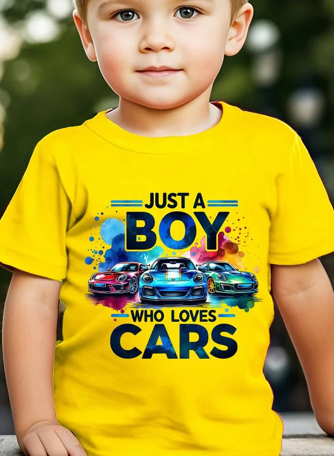 تايك تو Take Two Boys Yellow Car Graphic Print T-Shirt