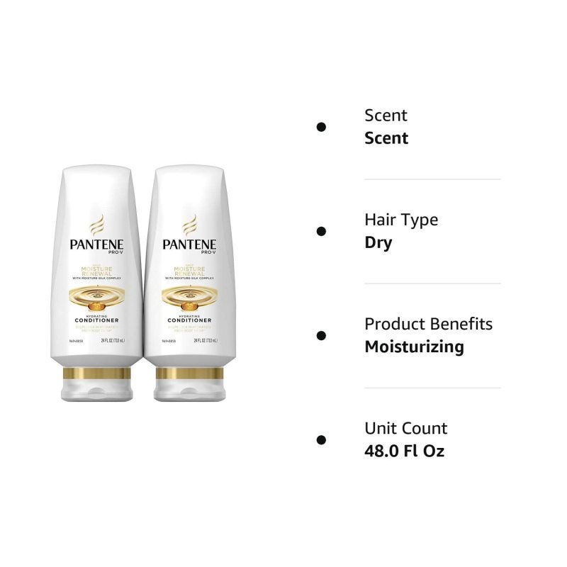 Pantene Conditioner Twin Pack with Hair Treatment, Daily Renewal for Dry Hair, Safe for Color-Treated Hair NEW Version - Image 3