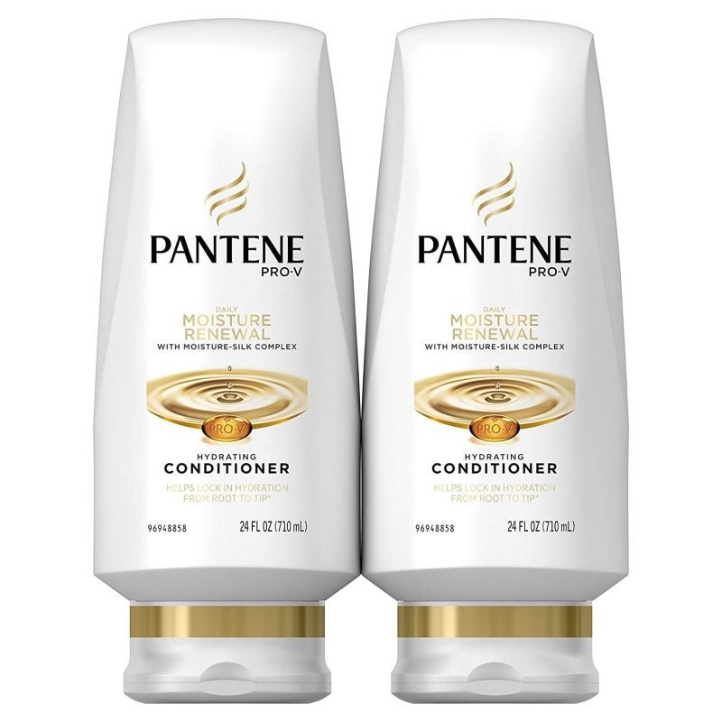 Pantene Conditioner Twin Pack with Hair Treatment, Daily Renewal for Dry Hair, Safe for Color-Treated Hair NEW Version - Image 1