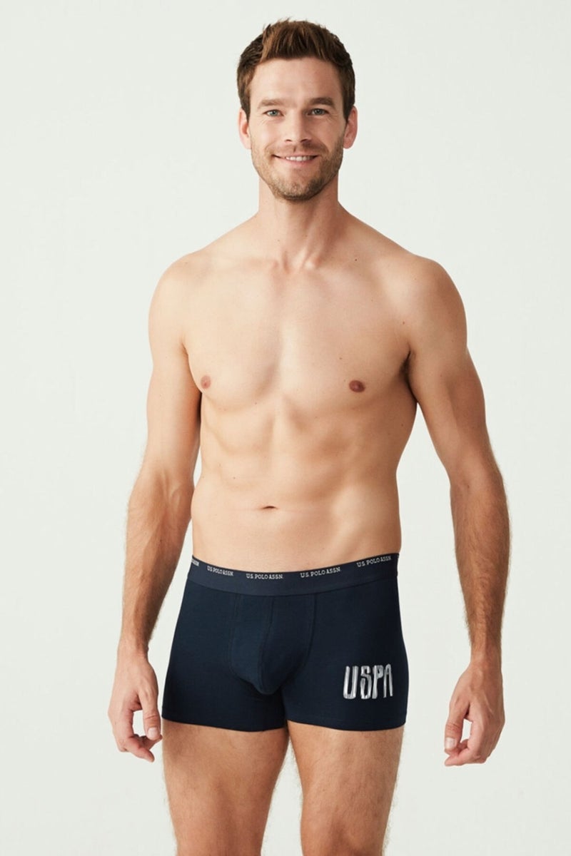 U.S. Polo Assn. 3-Pack Cotton and Lycra Men's Boxers, , Uspa Text Printed Lycra Men's Boxers  - Image 3