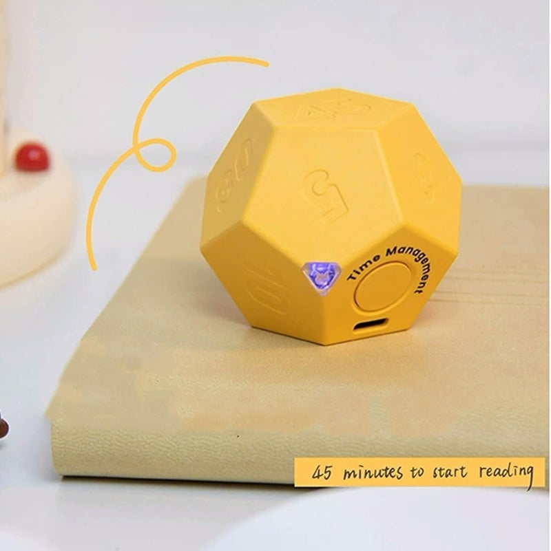 Time Manager, Children's time manager, Productivity Timer Cube 1,3,5,10,15,20,25,30,45,60,90 Minute Preset Smart Countdown Timer, Easy-to-Use Time Management Tool for Kids Adults Countdown Reminder(Ye - Image 4