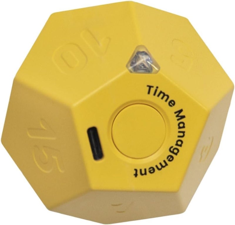 Time Manager, Children's time manager, Productivity Timer Cube 1,3,5,10,15,20,25,30,45,60,90 Minute Preset Smart Countdown Timer, Easy-to-Use Time Management Tool for Kids Adults Countdown Reminder(Ye - Image 1