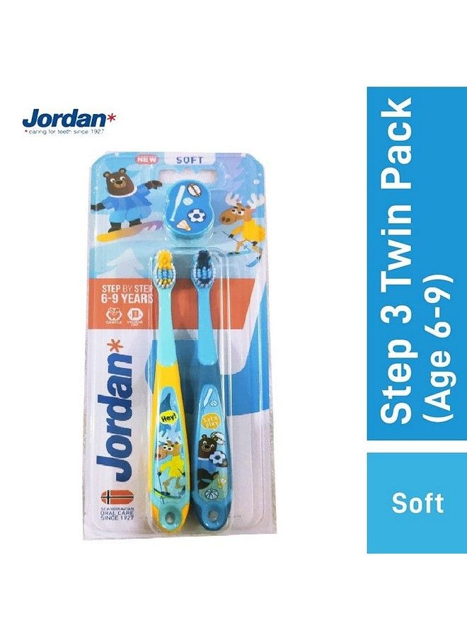 Step 3 Kids Toothbrush 6 9 Years Soft Bristles Bpa Free (Pack Of 2 6 9 Years Blue & Yellow) - pzsku/Z80BF4D83B873401A6EB0Z/45/_/1692273135/4e007244-6d3c-4817-b243-851615628fdc