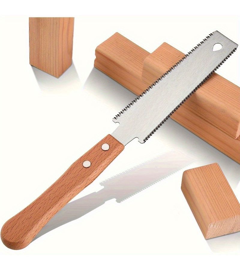 Japanese Hand Saw 1pc Flexible Metal Blade Precision Woodworking Tool Ergonomic Wooden Handle Manual - Image 1