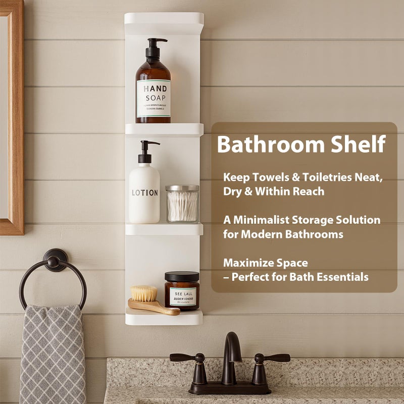 LitaEther Versatile 4 Tier Wall Shelf Unit,WhiteLack Wall Shelf,Display Floating Shelf with Round Edge - Image 2