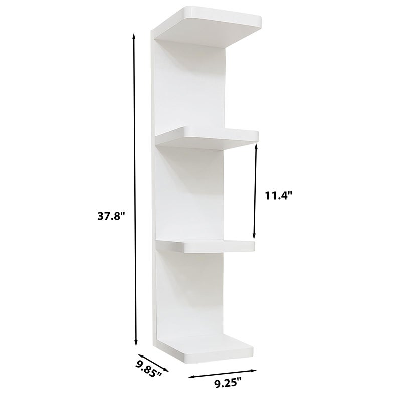 LitaEther Versatile 4 Tier Wall Shelf Unit,WhiteLack Wall Shelf,Display Floating Shelf with Round Edge - Image 5