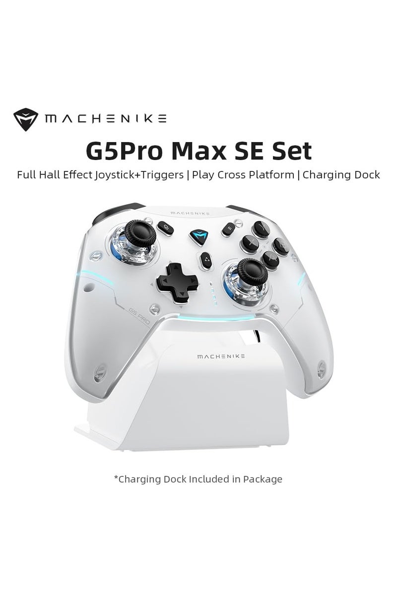 Machenike G5PRO Max SE 1000HZ Wireless Gaming Controller for NS/PC/iOS/Android with Charging Dock,PC Controller Hall Effect Joystick/Triggers/Gyroscope,RGB Backlight - Image 1