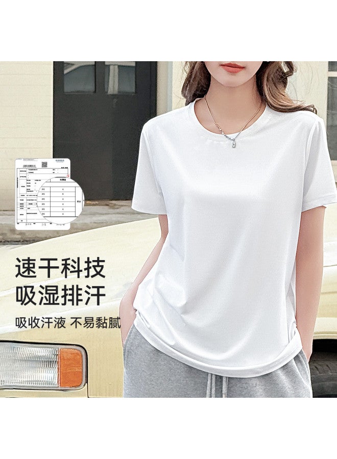 MIIOW Women'S Short Sleeve T-Shirt Round Neck Loose Base Layer - Image 5