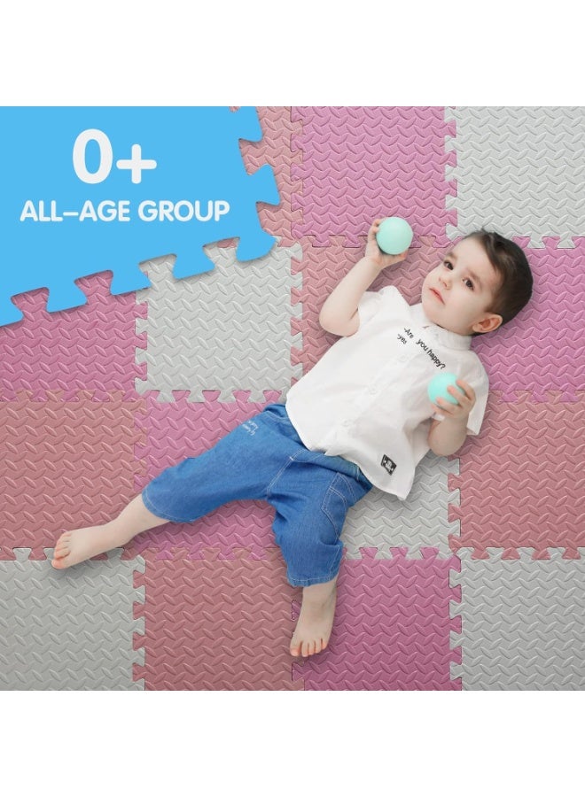 DOOKOO 36PCS Soft EVA Baby Play Mat, Composable Babies Play Pen Tummy Time Playmat u0026 Crawling Mats for Infants, Babies,Toddlers, Indoor Outdoor Use, BPA Free, 30*30cm, 12mm - Image 2