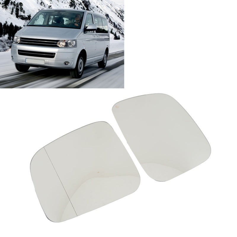 Rearview Mirror Glass: 2003-2009 Pre-Facelift T5 - Anti Fog Heated Mirror Glass Replacement for Multivan Transporter T5 - Image 1