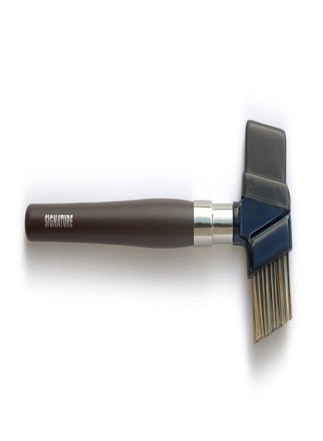 Basicare Signature Lash & Brow Groomer Brush-Premium Natural Bristles-Precision Metal Lash Comb-Professional Eye Brush. Eyelash Brush, Eyebrow Brush, Mascara Applicator Makeup Tool For Women & Girls. - Image 3