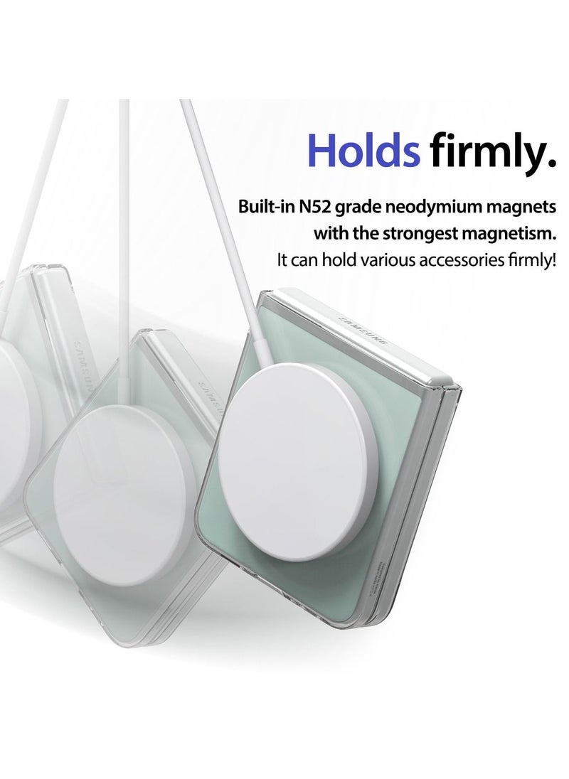 araree - Araree Nukin M Samsung Galaxy Z Flip 5 Magsafe Case, Compatible with Magsafe Wireless Charger Transparent Slim Cover Scratchproof Hard PC Phone Case Designed for Samsung Galaxy Z Flip 5 5G - Clear - Image 1