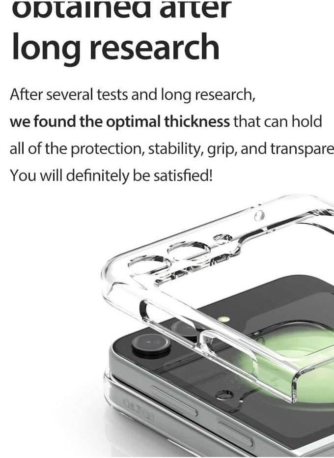 araree - Araree Nukin M Samsung Galaxy Z Flip 5 Magsafe Case, Compatible with Magsafe Wireless Charger Transparent Slim Cover Scratchproof Hard PC Phone Case Designed for Samsung Galaxy Z Flip 5 5G - Clear - Image 1