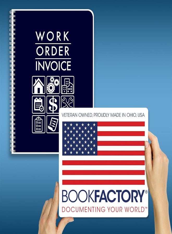 BookFactory Carbonless Work Order Invoice Book, Wire-O, 50 Sets - Image 5