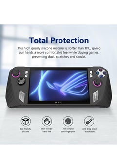 SYOSI Case Compatible with ASUS ROG Ally Z1 Extreme - FlexiSkin, Silicone Cover Soft Low Profile 360 Protection for ASUS ROG Ally Z1 Extreme, ASUS ROG Ally Z1 Extreme, Ally Z1 - Jet Black  - Image 5