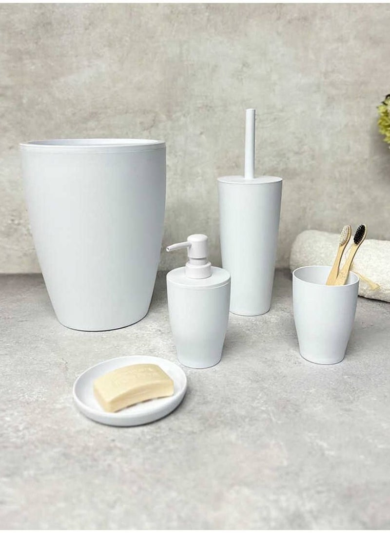 Primanova Five-piece -5- Bathroom Set - White
