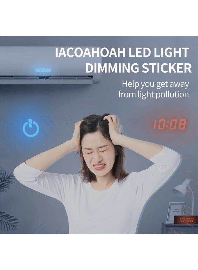 Peachjoy 4pcs Light Blocking Stickers, Light Dimming LED Filters Dimming Sheets for Blackout Routers LED Covers Blackout Stickers Covers  Lights - Image 2