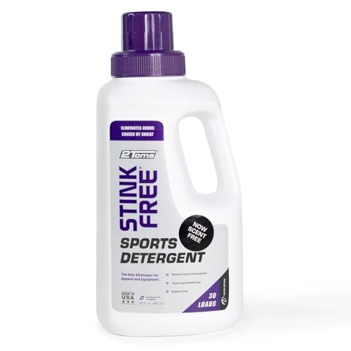 2Toms StinkFree Laundry Detergent, Fragrance-Free Odor Eliminator for Athletic Clothes & Gear, Formulated for Sweat, 30 Ounce Bottle - Image 1