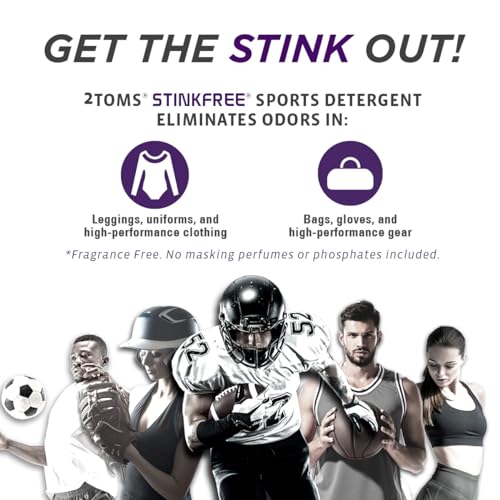 2Toms StinkFree Laundry Detergent, Fragrance-Free Odor Eliminator for Athletic Clothes & Gear, Formulated for Sweat, 30 Ounce Bottle - Image 3