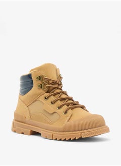 LBL by Shoexpress Boys Panelled High Cut Boots with Lace Detail and Zip Closure  - Image 1