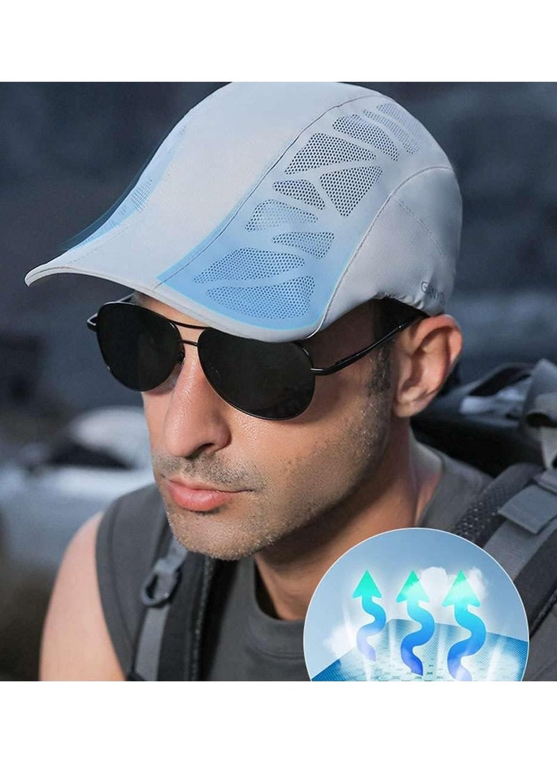 BreeJooy - Men mesh cap baseball cap running hat quick drying hats unisex breathable sport solid color snapback hat - Image 1