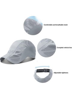 BreeJooy Men mesh cap baseball cap running hat quick drying hats unisex breathable sport solid color snapback hat  - Image 5