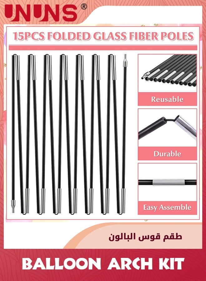 UNUNS طقم قوس البالونات، حامل قوس بالون قابل للتعديل مع قاعدتين مائيتين و50 قطعة مشبك بالون لحفلات الزفاف والتخرج وحفلات أعياد الميلاد - Image 3