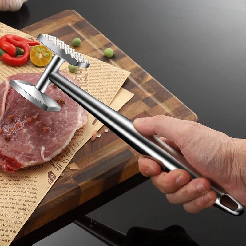 Aliglow Meat Tenderizer Hammer/Mallet Tool/Pounder For Tenderizing and Pounding Steak, Beef And Poultry. Solid Metal Construction With Comfort Grip Handle - Image 5