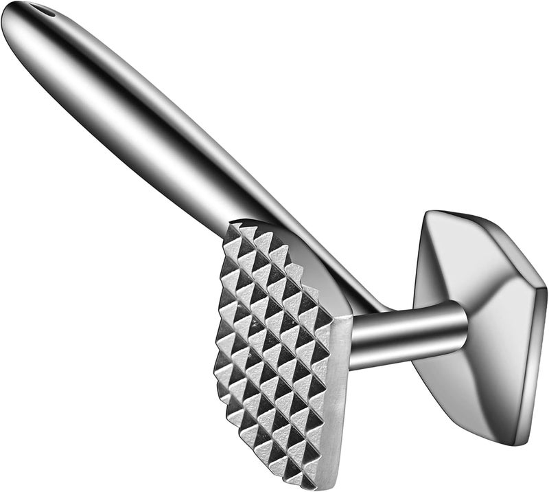 Aliglow Meat Tenderizer Hammer/Mallet Tool/Pounder For Tenderizing and Pounding Steak, Beef And Poultry. Solid Metal Construction With Comfort Grip Handle - Image 1