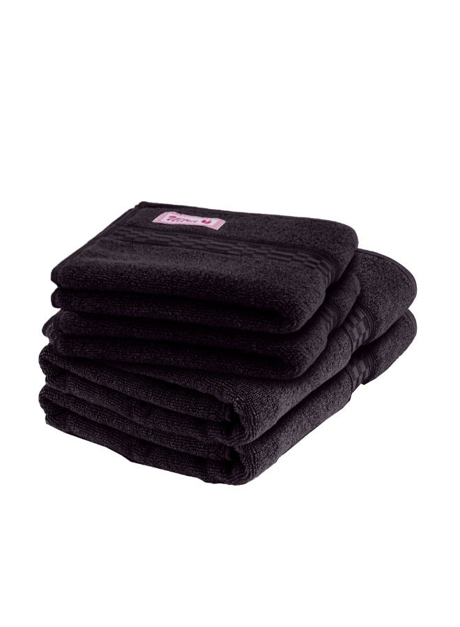 BYFT Home Ultra (Brown) 2 Hand Towel (50 x 90 Cm) & 2 Bath Towel (70 x 140 Cm) Premium Cotton Highly Absorbent, High Quality Bath linen with Checkered Dobby 550 Gsm Set of 4  - Image 4