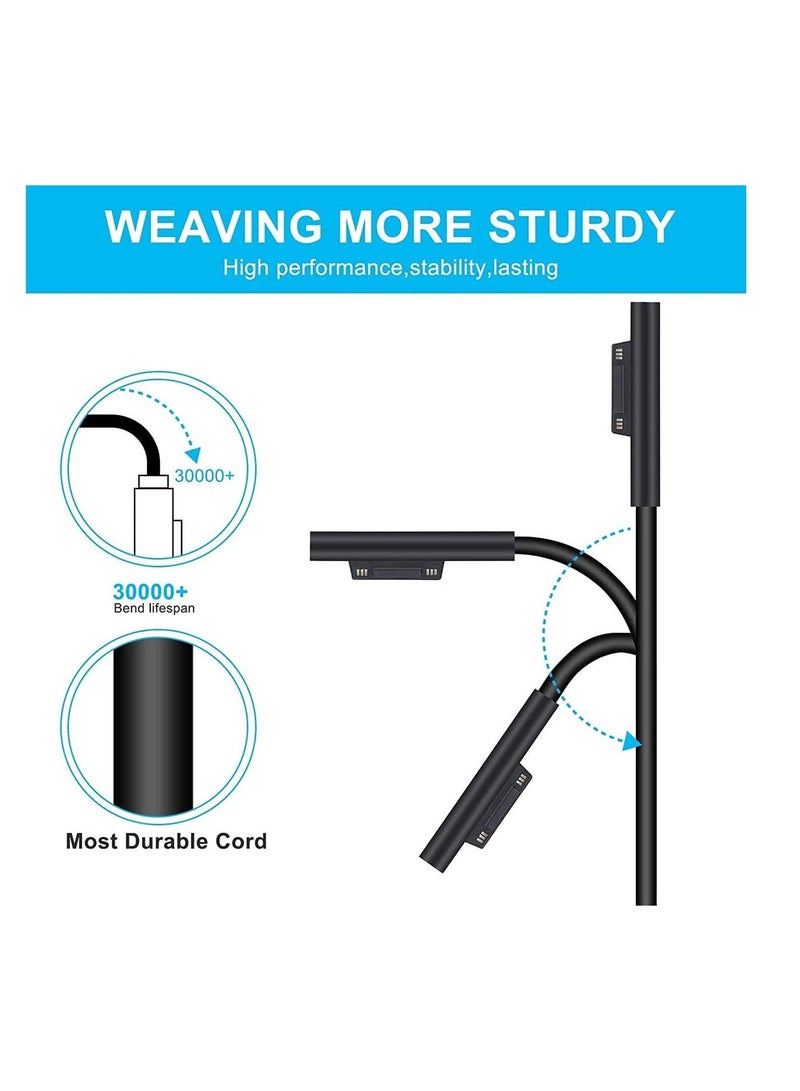 For Surface Pro Charger 60W, AC Power Supply Adapter UK Plug with 6ft Power Cord, Surface Pro Power Adapter Compatible for Microsoft Surface Pro X 8/7/6/5/4/3, Surface Laptop, Surface Book - Image 4