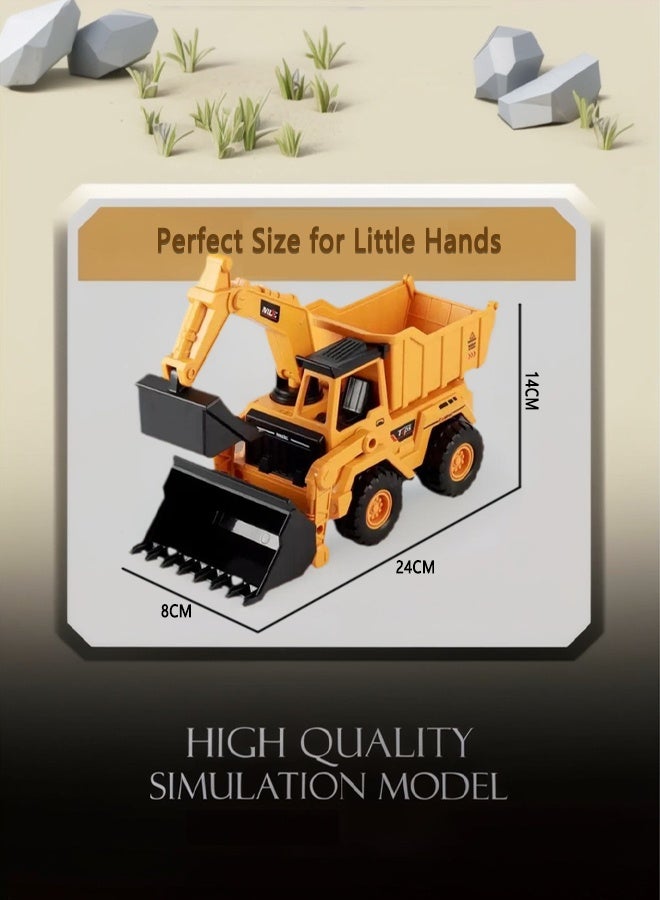 Multifunctional Friction Power Construction Vehicle 3 in 1 – Excavator Dump Truck Bulldozer Kids Toy - Image 2