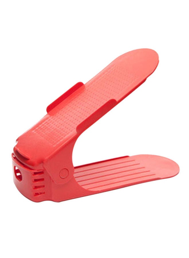 NIBEMINENT Adjustable Shoe Rack Organizer Red 27×6×15centimeter - Image 1