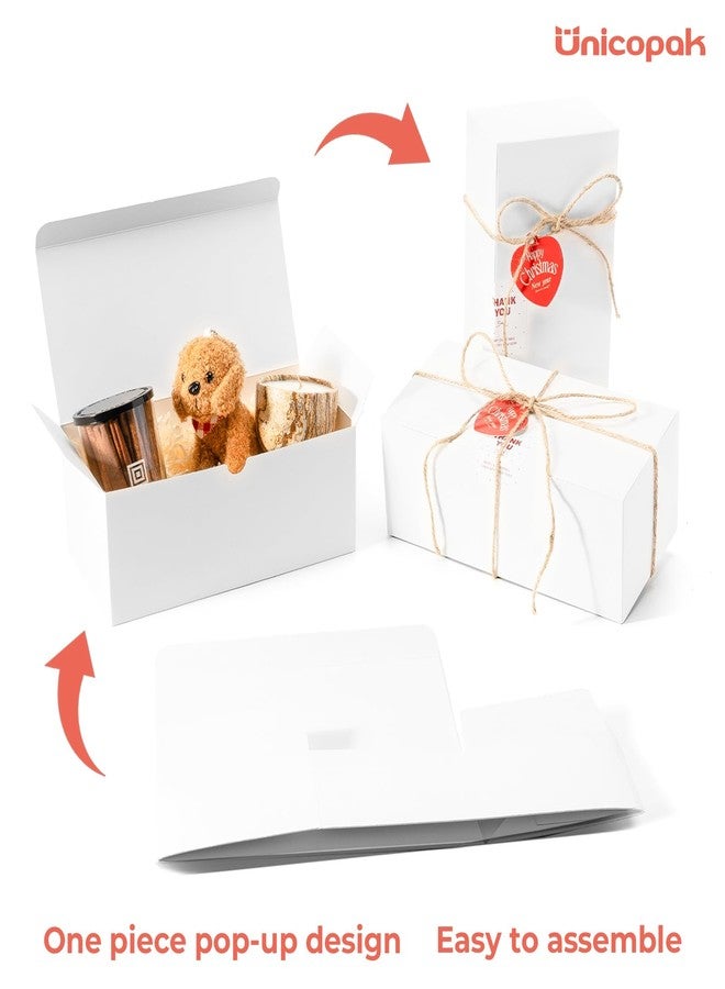 UnicoPak 10 Pack 10x5x4 Gift Boxes, White Gift Boxes for Presents Bridesmaid Proposal Box, Ideal for Birthday Gifts Christmas Gifts Party Favors Homemade and Business - Image 5