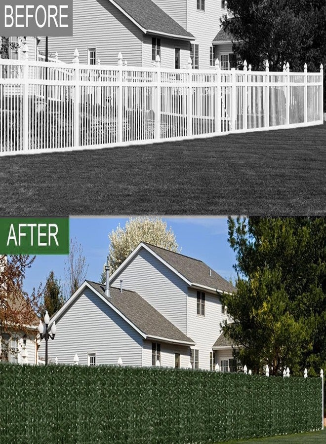 Moeput Faux Ivy Privacy Fence Screen 8PCS 20 x 20 Inch Artificial Faux Ivy Hedge Expandable Faux Privacy Fence Decoration for Wall Screen, Outdoor Garden, Wedding Decor,No Cable Tie (80x40 inches) - Image 5