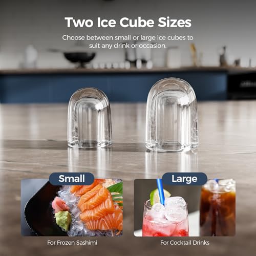 Electactic Ice Makers Countertop,26Lbs/24H,9 Cubes in 6 Mins,Portable Ice Maker Machine with Self-Cleaning,2 Sizes of Bullet Ice,Perfect for Home Kitchen(Grey) - Image 4