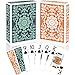 Metsyth Playing CardsDeck of CardsPlaying Card 2 PackPoker Cards SetJumbo Large Print Playing Cards for Adults SeniorsCard Games for Family Game Night Party Green and Orange - Image 2