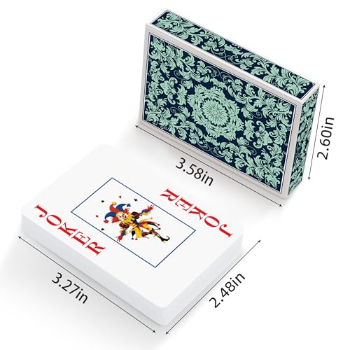 Metsyth Playing CardsDeck of CardsPlaying Card 2 PackPoker Cards SetJumbo Large Print Playing Cards for Adults SeniorsCard Games for Family Game Night Party Green and Orange - Image 5